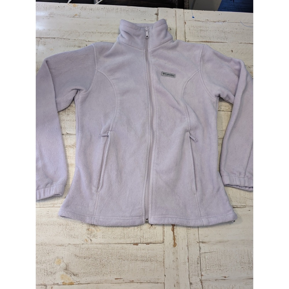 Columbia Jacket Womens Size M Light Purple Lilac Benton Springs Full Zip Fleece